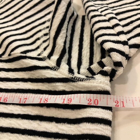 Ruby Rd. Sweatshirt Jacket Striped Full Zip Mock Neck Size M Petite Cotton blend - Picture 12 of 13